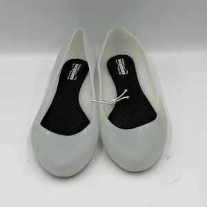 The Original Skidders Women's Jelly Ballet Flats Frost Slip On Casual Shoes Sz 9